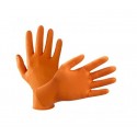 50 Guanti monouso in nitrile arancio senza polvere no talco no lattice M L XL