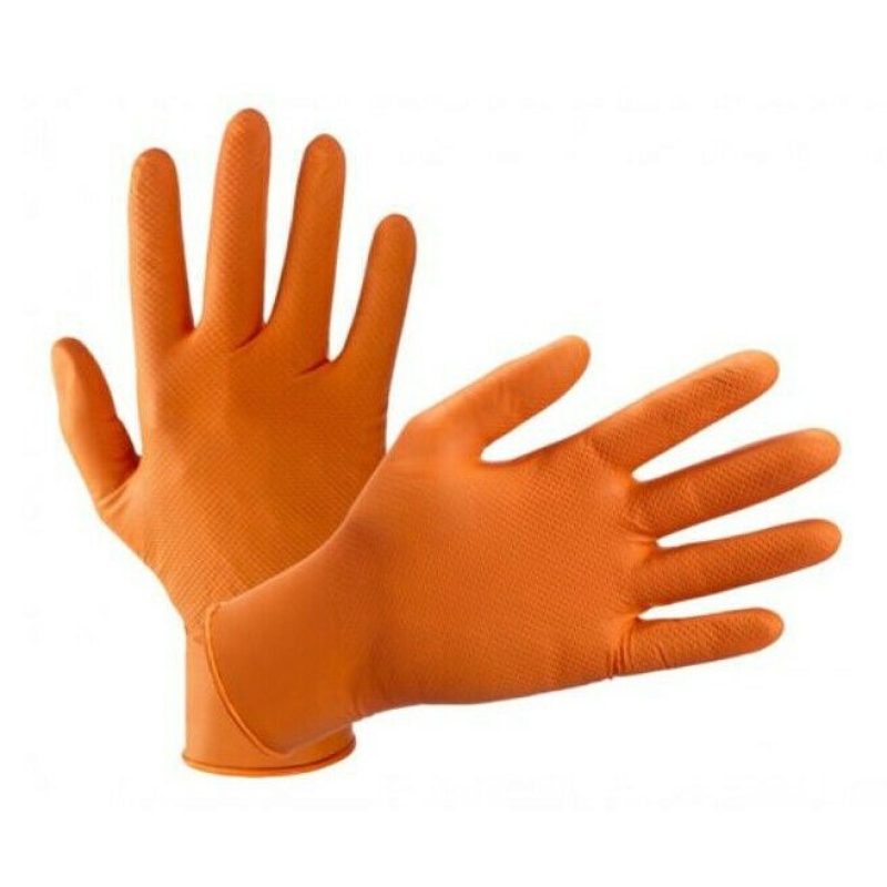 NEWMEDGLOVES 50 Guanti monouso in nitrile arancio senza polvere no ...