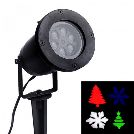 Proiettore natalizio luci led rosso verde caleidoscopio festa natale esterno