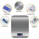 Bilancia da cucina digitale LCD acciaio inox alimenti tara 1g - 5Kg elettronica