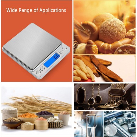 Bilancia elettronica bilancino di precisione digitale 0.1g-500g LCD cucina pesa