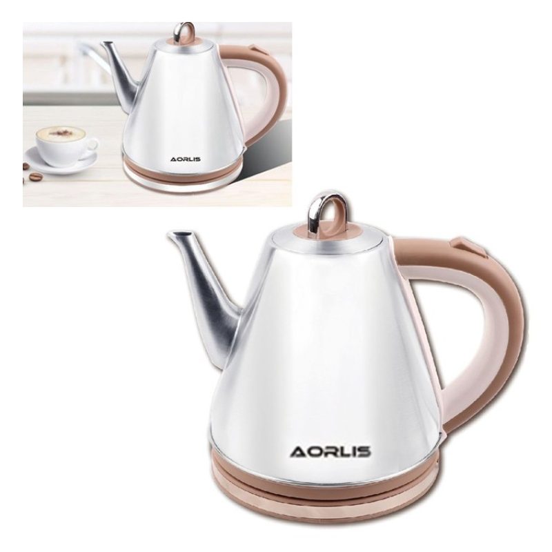 Aorlis Bollitore elettrico in acciaio 1,5L acqua 2000W scalda bevan...