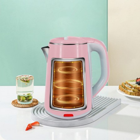 Bollitore elettrico in acciaio scalda bevande 2,3L acqua 2000W per tisane tè