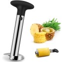 2x Kit taglia ananas sbuccia affetta in acciaio inox cucina tagliananas torsolo