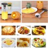 Aorlis 2x Kit taglia ananas sbuccia affetta in acciaio inox cucina ...