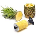 2x Kit taglia ananas sbuccia affetta in acciaio inox cucina tagliananas torsolo