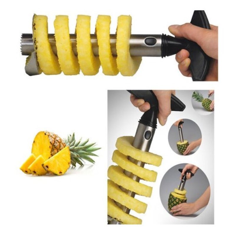 Aorlis 2x Kit taglia ananas sbuccia affetta in acciaio inox cucina ...