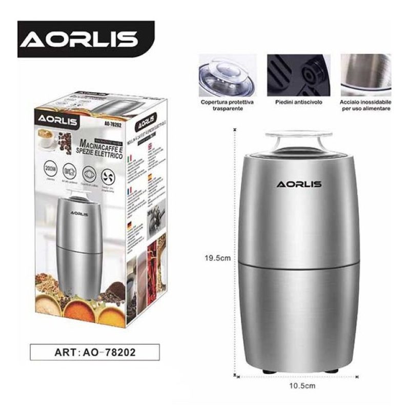 Aorlis Macina caffe spezie pepe noci elettrico 200W Capacita' 50GR ...