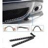 Coppia luci diurne per auto led strip strisce bianche flessibili adesive 12v