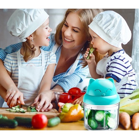 Frullatore Elettrico 23W Macinatore Frutta Verdura Gatto Tritatutto Senza Fili