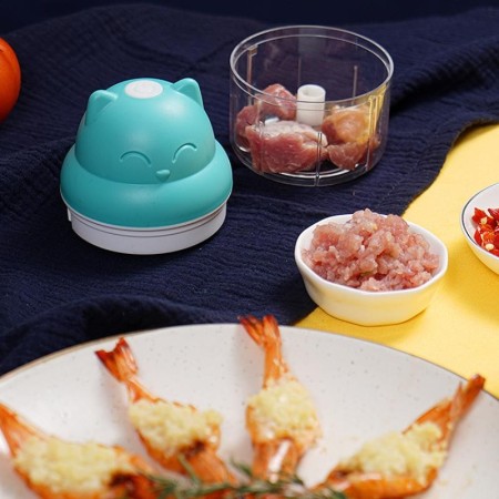 Frullatore Elettrico 23W Macinatore Frutta Verdura Gatto Tritatutto Senza Fili