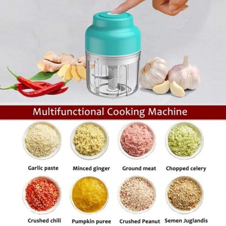 Tritatutto Frullatore Mixer carne verdure spezie elettrico 23W 250ml senza fili