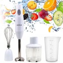 Frullatore ad immersione 3 in 1 lame acciaio 250W sbattitore tritatutto cucina