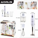 Frullatore ad immersione 3 in 1 lame acciaio 250W sbattitore tritatutto cucina