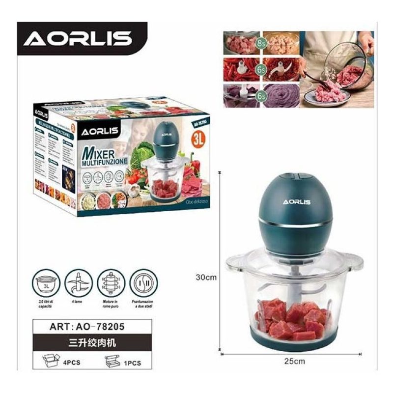 Aorlis Trita carne verdure frutta sminuzza taglia tritatutto elettr...