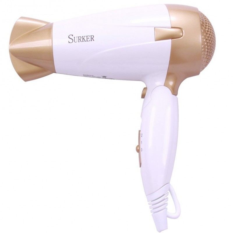 DW-1202 Asciugacapelli oro bianco portatile viaggio pieghevole 1700W phon