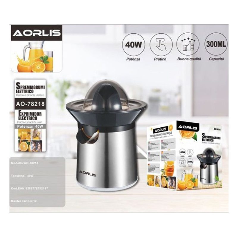 Aorlis Spremiagrumi spremi agrumi elettrico acciaio inox 40W succhi...