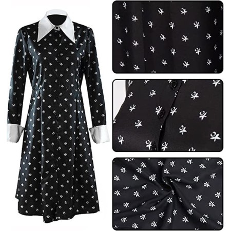 Costume carnevale mercoledi famiglia Addams serie tv Netflix bambina e donna