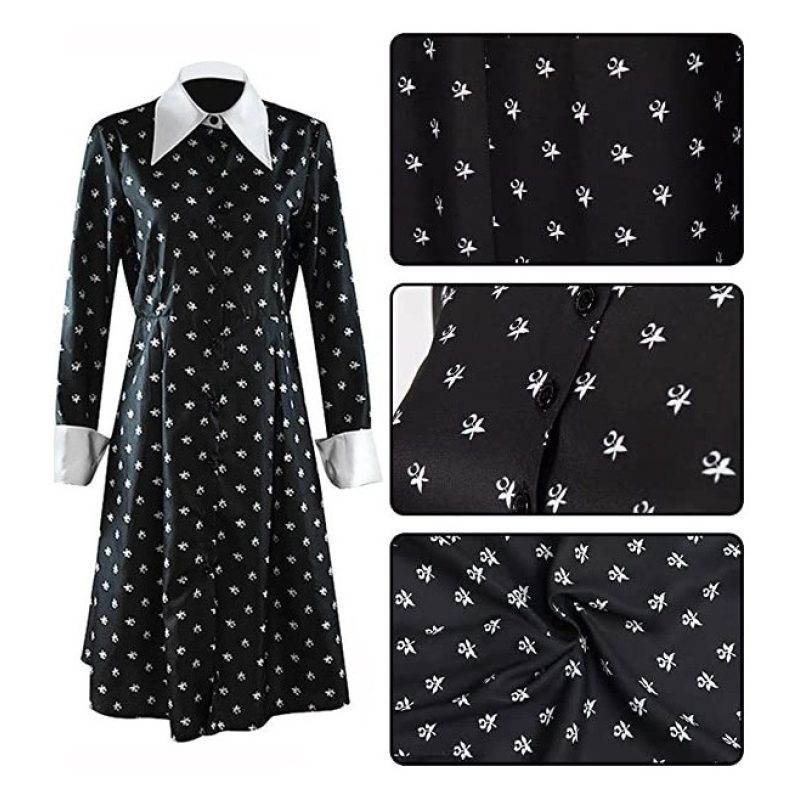 Costume carnevale mercoledi famiglia Addams serie tv Netflix bambin...