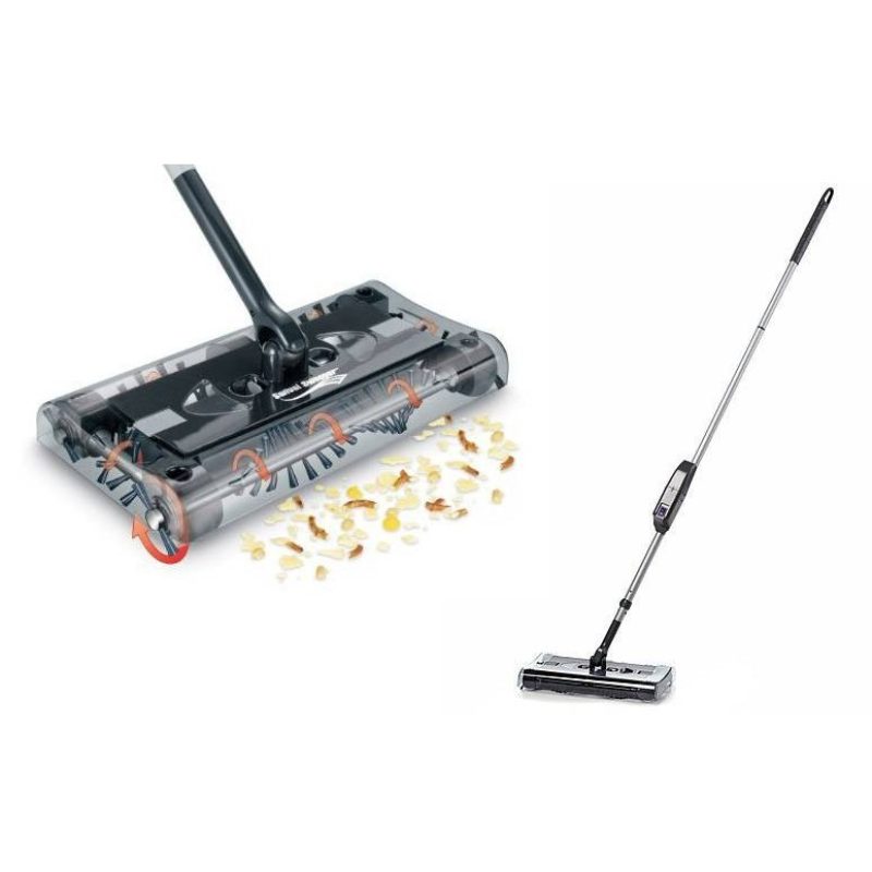 Scopa elettrica con batteria ricaricabile e manico snodabile  Swivel Sweeper MAX (4 spazzole rotanti)