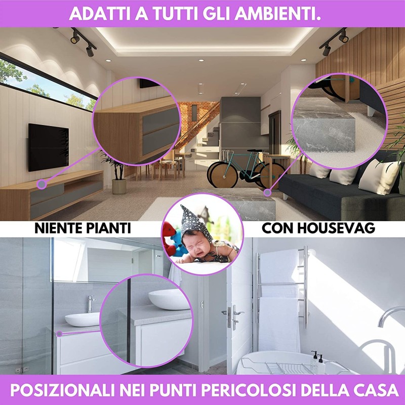 WeHome 8 Paraspigoli Sicurezza per Protezione Bambini paracolpi ang...