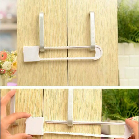 Chiusura sicurezza bambini 6pz  blocca armadi a gancio cassetti sportelli ante