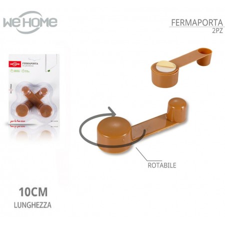 Fermaporta da pavimento 10pz adesivo ferma porte marrone in plastica 10cm casa