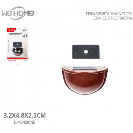 Fermaporta da pavimento magnetico ammortizzatore marrone 4PZ blocca porta