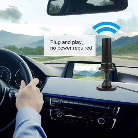 Antenna digitale terrestre portatile amplificata dvb-t 36dB auto camper casa