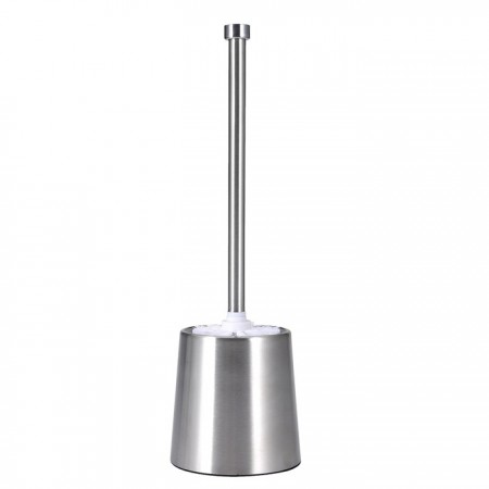 Scopino WC bagno in acciaio inossidabile spazzola portascopino elegante 12x36cm