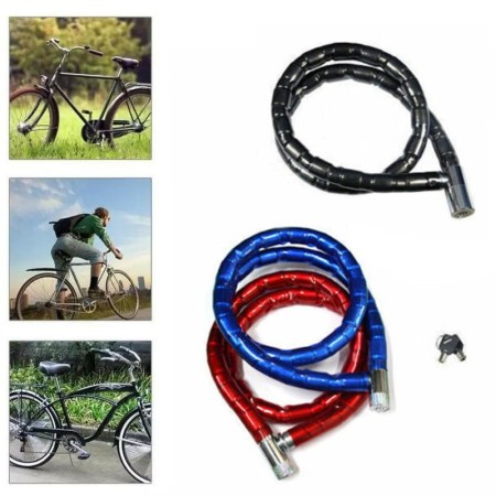 Catena Catenaccio Antifurto Lucchetto Moto Scooter Motorino Bici 1000mm chiavi