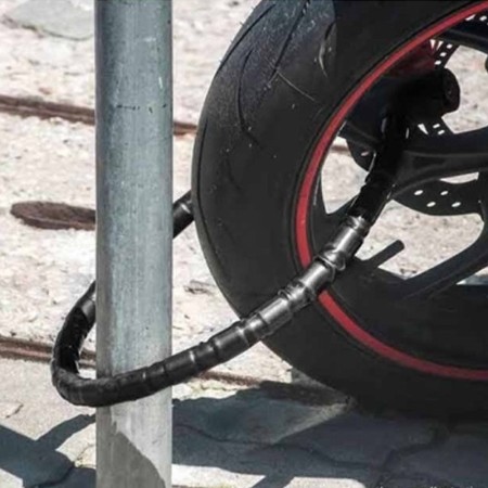 Catena Catenaccio Antifurto Lucchetto Moto Scooter Motorino Bici 1000mm chiavi