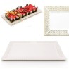WeHome 6 Vassoio trinato bianchi in plastica pasticceria dessert do...