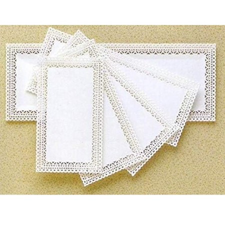 2 pz Vassoio trama trinato bianchi in plastica 37x22 cm pasticceria patto dolci