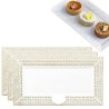 WeHome 3 Vassoio trama trinato bianchi in plastica da 34x19cm pasti...