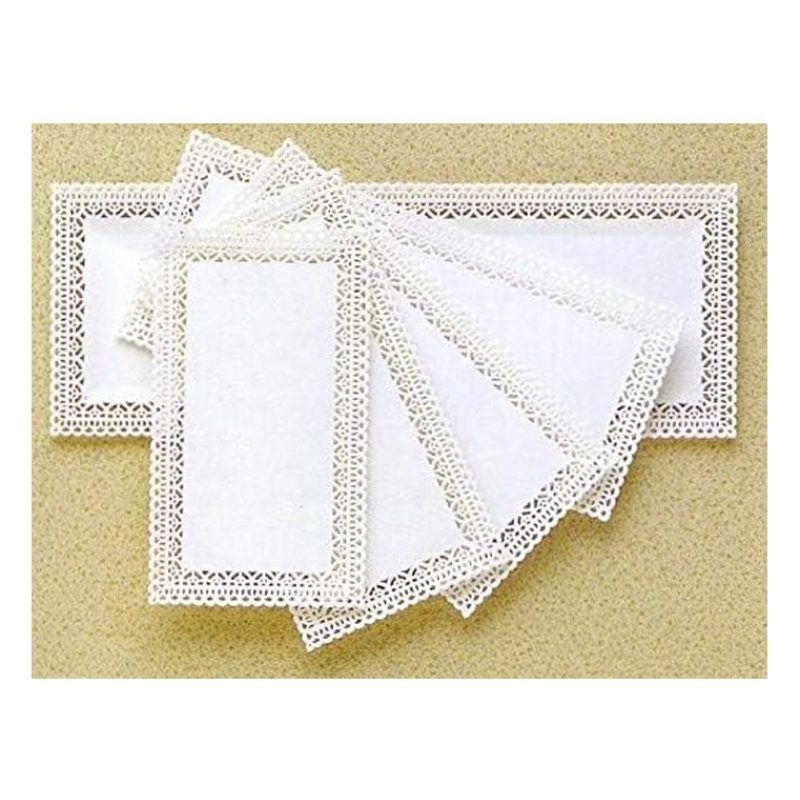 WeHome 3 Vassoio trama trinato bianchi in plastica da 34x19cm pasti...