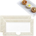 2 pz Vassoio trama trinato bianchi in plastica 40x26 cm pasticceria patto dolci