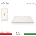 2 pz Vassoio trama trinato bianchi in plastica 40x26 cm pasticceria patto dolci