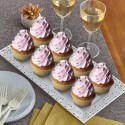 2 pz Vassoio trama trinato bianchi in plastica 40x26 cm pasticceria patto dolci
