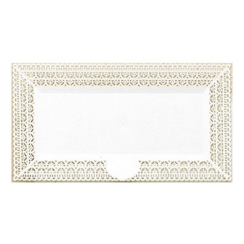 WeHome 2 pz Vassoio trama trinato bianchi in plastica 40x26 cm past...