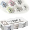 Gicos SET 6 Tazze tazzine espresso caffè in porcellana colori assor...