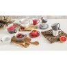 Gicos Set 4 Tazze in ceramica latte caffè colazione colori assortit...