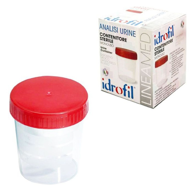 10 Contenitori per urina con tappo ermetico a vite 120 ml Analisi Urine Idrofil