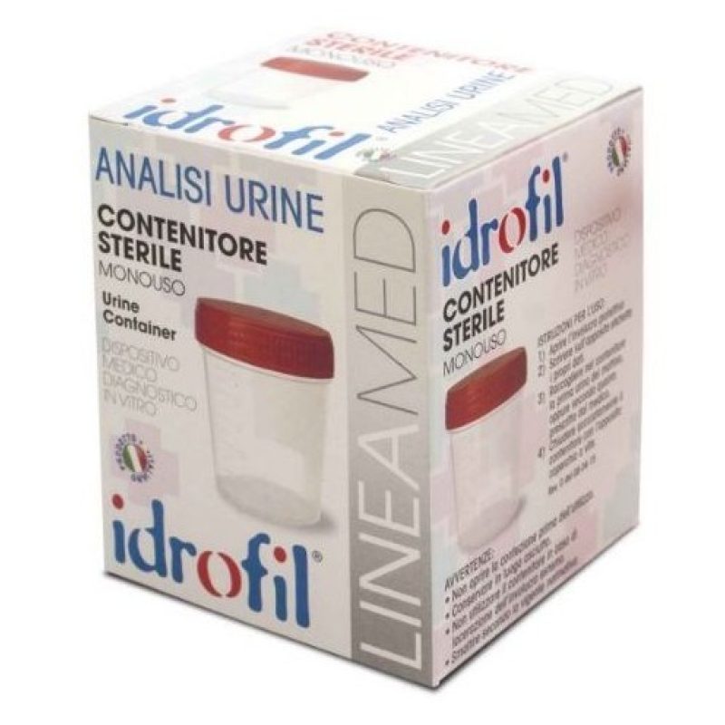 IDROFIL 10 Contenitori per urina con tappo ermetico a vite 120 ml A...