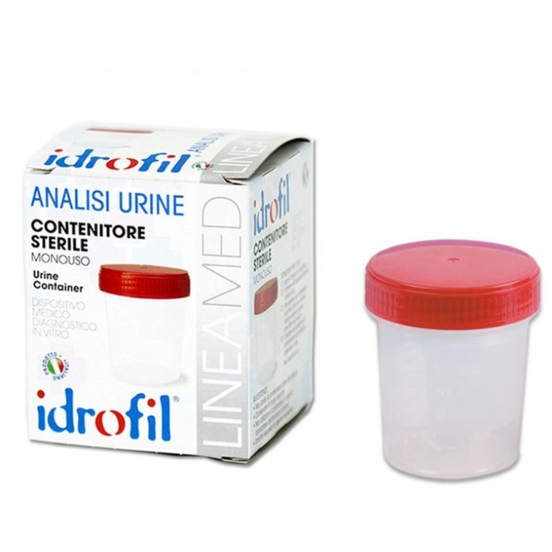 IDROFIL 10 Contenitori per urina con tappo ermetico a vite 120 ml A...