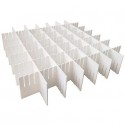 6 pezzi Divisori per cassetti regolabili in plastica 42,3 x13cm scomparti bianco