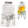 Generico Barattolo Dispenser Contenitore In Vetro 4 Litri Con Rubin...