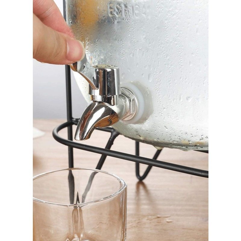 Generico Barattolo Dispenser Contenitore In Vetro 4 Litri Con Rubin...