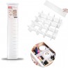 WeHome 9 pz Divisori per cassetti regolabili in plastica scomparti ...
