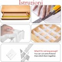 9 pz Divisori per cassetti regolabili in plastica scomparti bianco 42,3x6,5 cm
